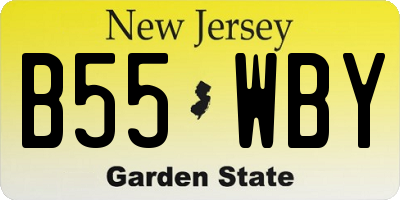 NJ license plate B55WBY
