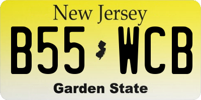 NJ license plate B55WCB