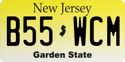 NJ license plate B55WCM