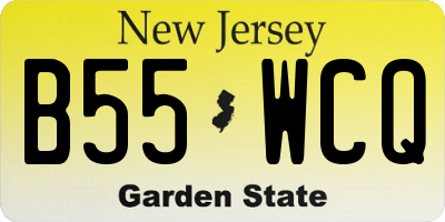 NJ license plate B55WCQ