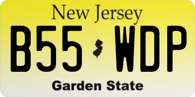 NJ license plate B55WDP