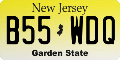 NJ license plate B55WDQ