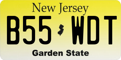 NJ license plate B55WDT