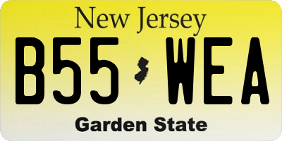 NJ license plate B55WEA