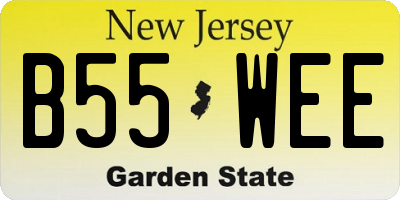 NJ license plate B55WEE