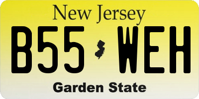 NJ license plate B55WEH