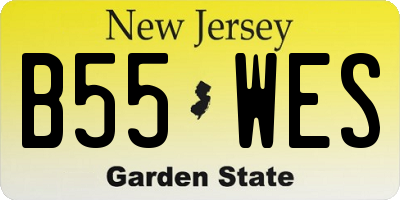 NJ license plate B55WES