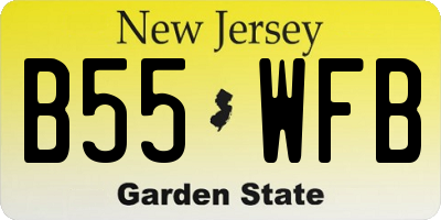 NJ license plate B55WFB