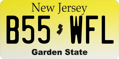 NJ license plate B55WFL