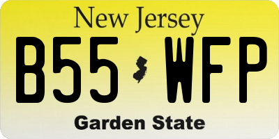 NJ license plate B55WFP