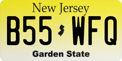 NJ license plate B55WFQ