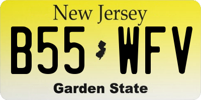 NJ license plate B55WFV