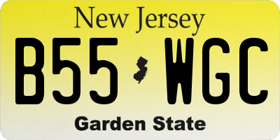 NJ license plate B55WGC