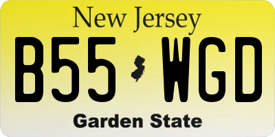 NJ license plate B55WGD