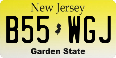 NJ license plate B55WGJ