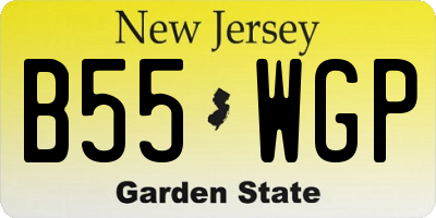 NJ license plate B55WGP