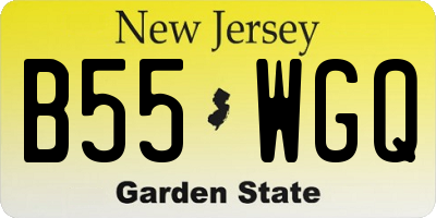 NJ license plate B55WGQ