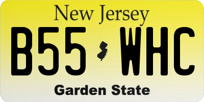 NJ license plate B55WHC