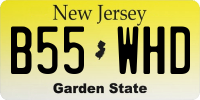 NJ license plate B55WHD