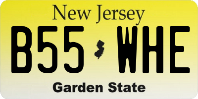 NJ license plate B55WHE