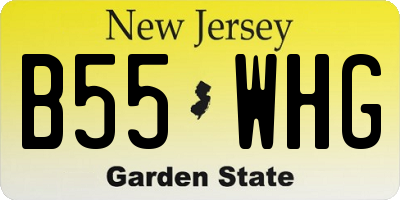 NJ license plate B55WHG