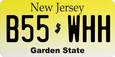 NJ license plate B55WHH