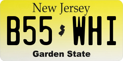 NJ license plate B55WHI