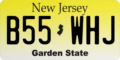 NJ license plate B55WHJ