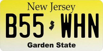 NJ license plate B55WHN