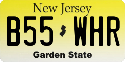 NJ license plate B55WHR