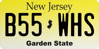 NJ license plate B55WHS