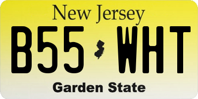 NJ license plate B55WHT