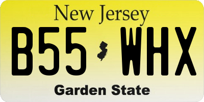 NJ license plate B55WHX