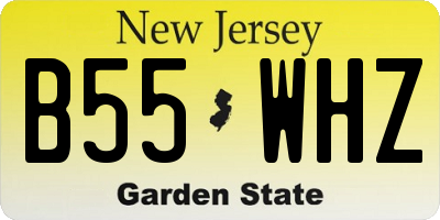 NJ license plate B55WHZ