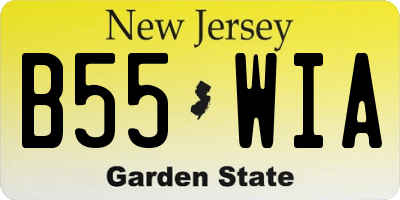 NJ license plate B55WIA