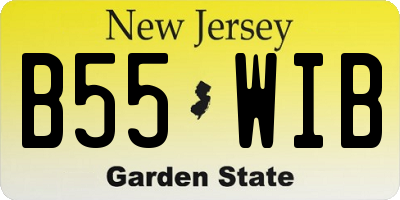 NJ license plate B55WIB