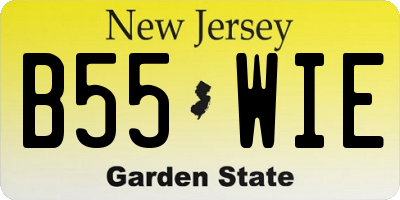 NJ license plate B55WIE