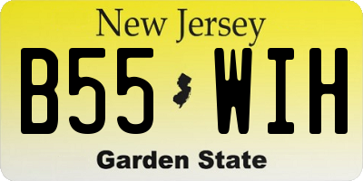 NJ license plate B55WIH
