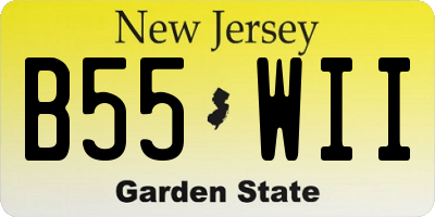 NJ license plate B55WII