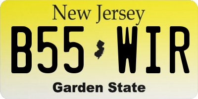 NJ license plate B55WIR