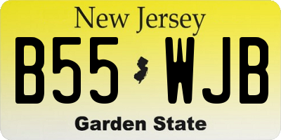 NJ license plate B55WJB