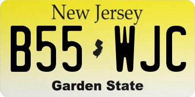 NJ license plate B55WJC