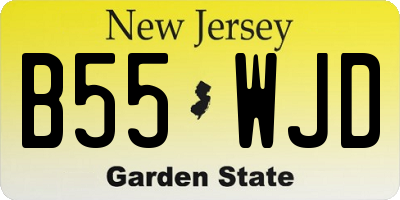 NJ license plate B55WJD