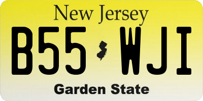 NJ license plate B55WJI