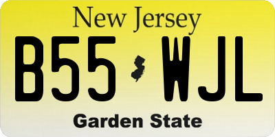 NJ license plate B55WJL