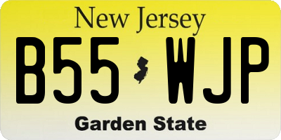 NJ license plate B55WJP