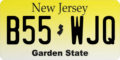 NJ license plate B55WJQ