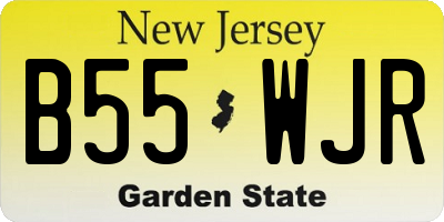NJ license plate B55WJR