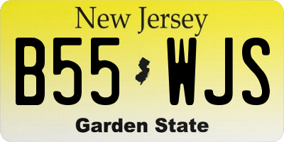 NJ license plate B55WJS