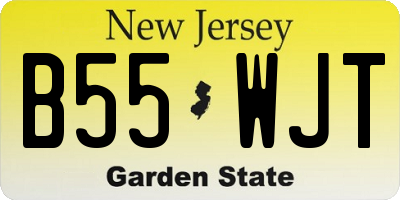 NJ license plate B55WJT